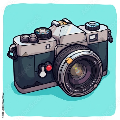 DSLR Camera Cartoon. Capturing Moments with Precision and Creativity
