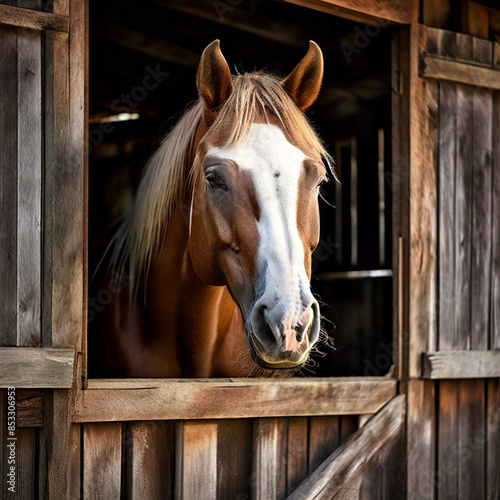 Head Purebred Equestrian Beauty Window