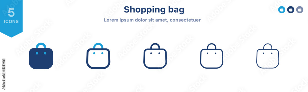 Shopping bag icon set. Online shop bag symbol icon - Shopping bags icons, packages symbol ; E-Commerce logo sign Shopping bag icon set. Online shop bag symbol icon - Shopping bags icons, packages symbol ; E-Commerce logo sign
