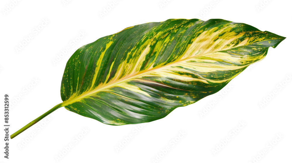 Green leaf on white background Green leaf on white background