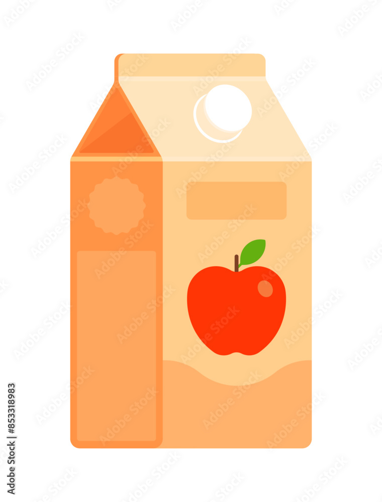 Apple juice carton. Flat icon isolated on white background. Fruit beverage concept for healthy drinks and breakfast options. Perfect for menu design, food apps, and packaging illustrations Apple juice carton. Flat icon isolated on white background. Fruit beverage concept for healthy drinks and breakfast options. Perfect for menu design, food apps, and packaging illustrations