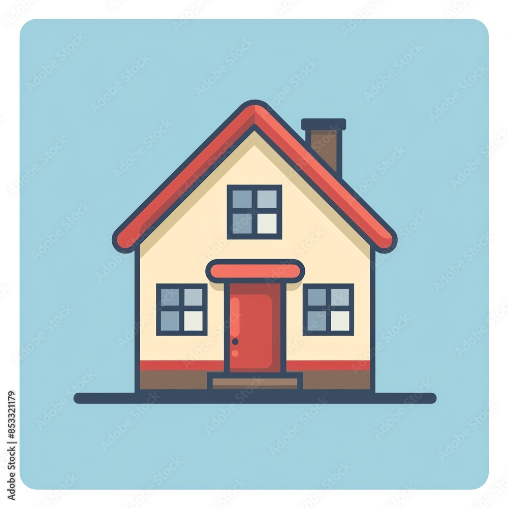Minimalist home icon, flat design, simple lines, neutral colors, sleek and modern look, suitable for digital interfaces Minimalist home icon, flat design, simple lines, neutral colors, sleek and modern look, suitable for digital interfaces