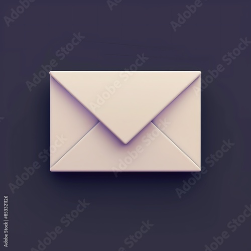 Minimalist envelope icon, flat design, clean lines, monochrome palette, perfect for email interfaces