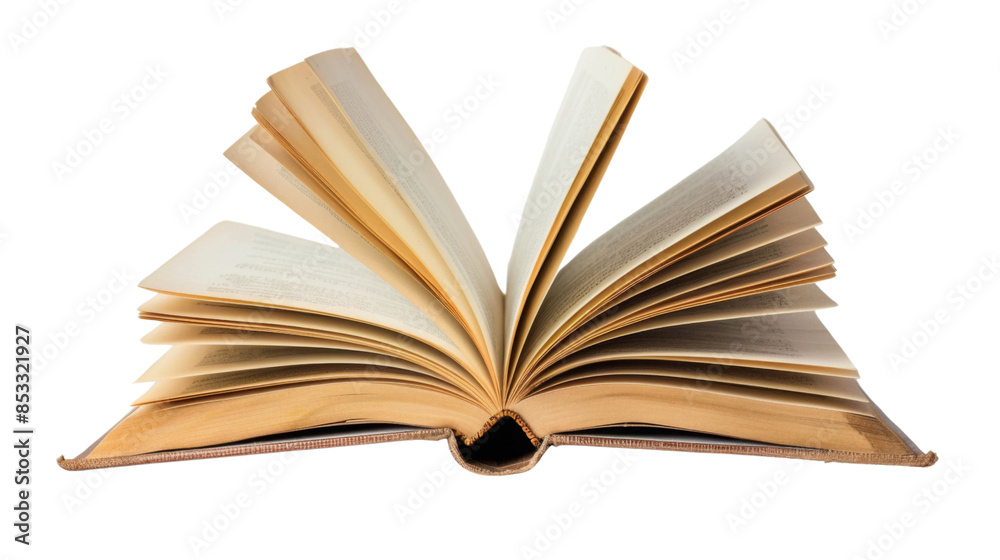 Open book on white background Open book on white background