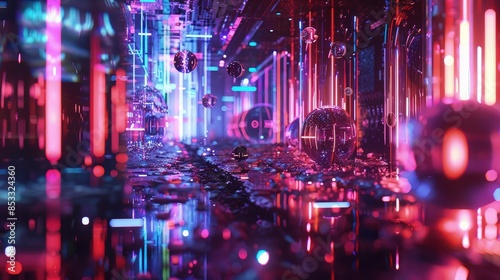 Wallpaper Mural A futuristic art installation using light and sound technology.  Hyperdetailed. UHD. super detailed Torontodigital.ca