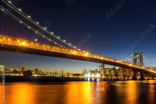 city bridge at night in New York