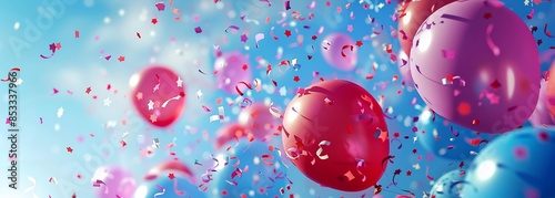 Birthday balloons background. Celebration background