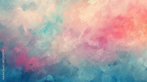 Abstract Painting Background - Blue, Pink, and Beige Colors