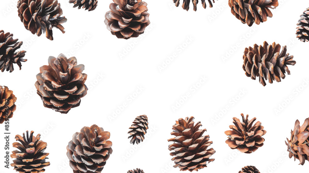 Fototapeta premium Pine cone on white background