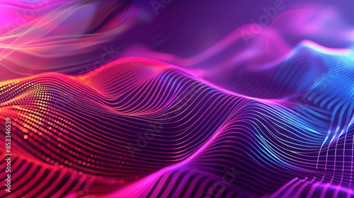 abstract lines background gradient in cyberpunk style