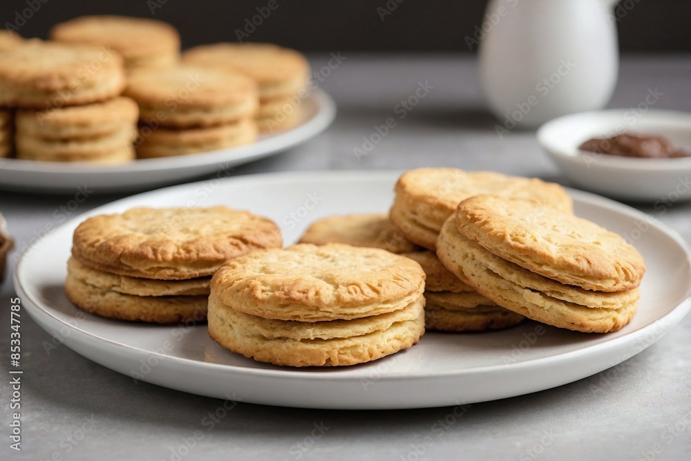 Biscuits on a White Plate Biscuits on a White Plate