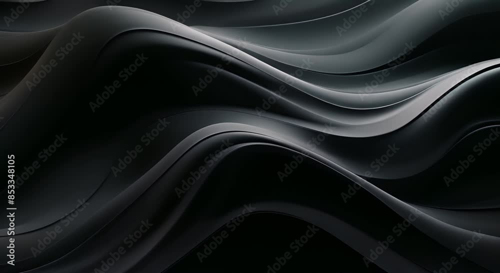 Dark 3D abstract wave forms, minimalist tech wallpaper Dark 3D abstract wave forms, minimalist tech wallpaper