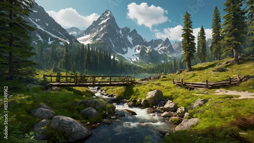 Seasonal Landscapes and Activities: Spring Flowers, Summer Beaches, Autumn Leaves, Winter Snow artificial intelligence generative