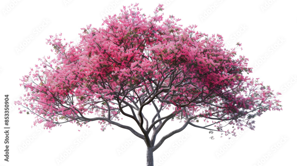 Obraz premium Cherry blossom on white background