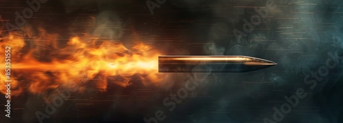 Flying bullet background. Bullet background