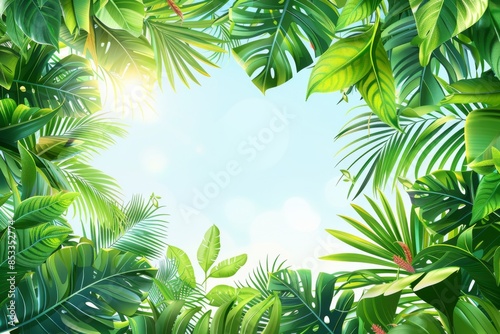 Summer Background illustration created with Generative AI