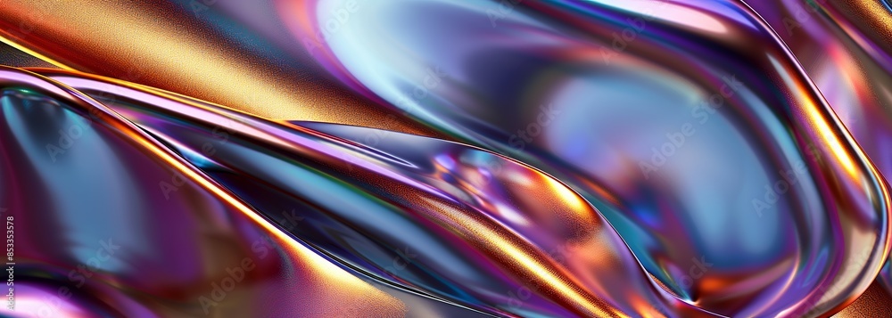 Iridescent metallic shape background. Metallic background Iridescent metallic shape background. Metallic background