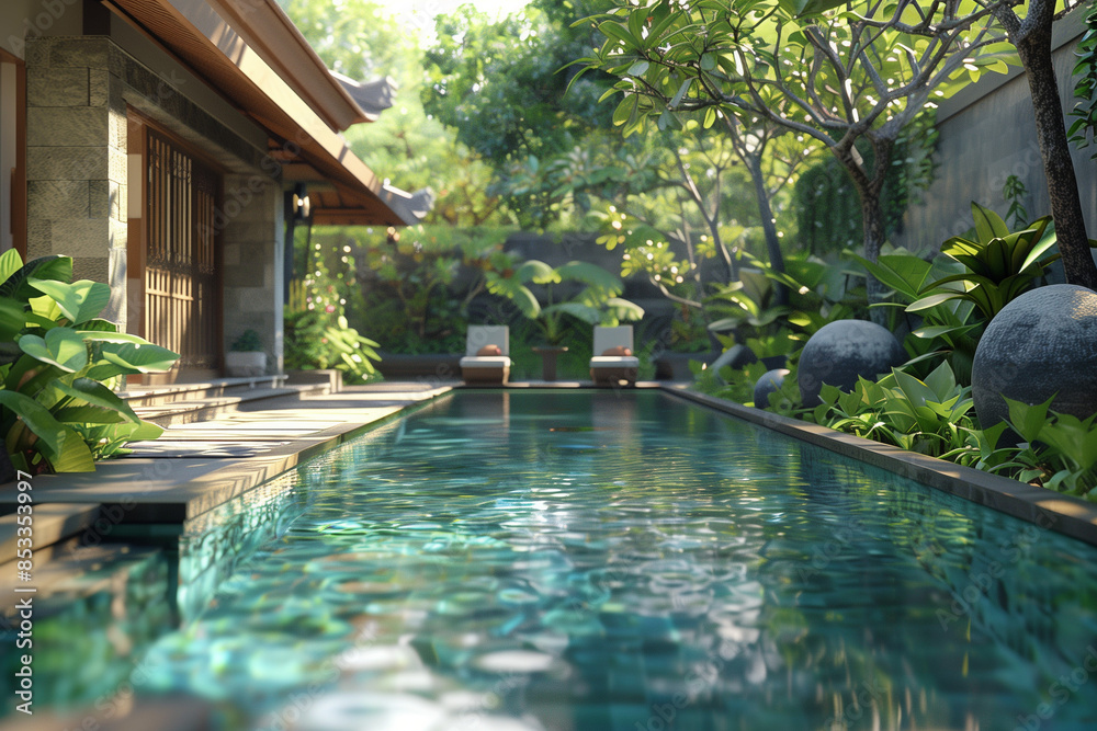Luxurious Bali Villa with Minimalist Design Featuring Sheer Fabrics, Emphasizing Simplicity and Tranquility with Ultra-Realistic and Photo Realistic Details for a Clutter-Free Living Space. Luxurious Bali Villa with Minimalist Design Featuring Sheer Fabrics, Emphasizing Simplicity and Tranquility with Ultra-Realistic and Photo Realistic Details for a Clutter-Free Living Space.