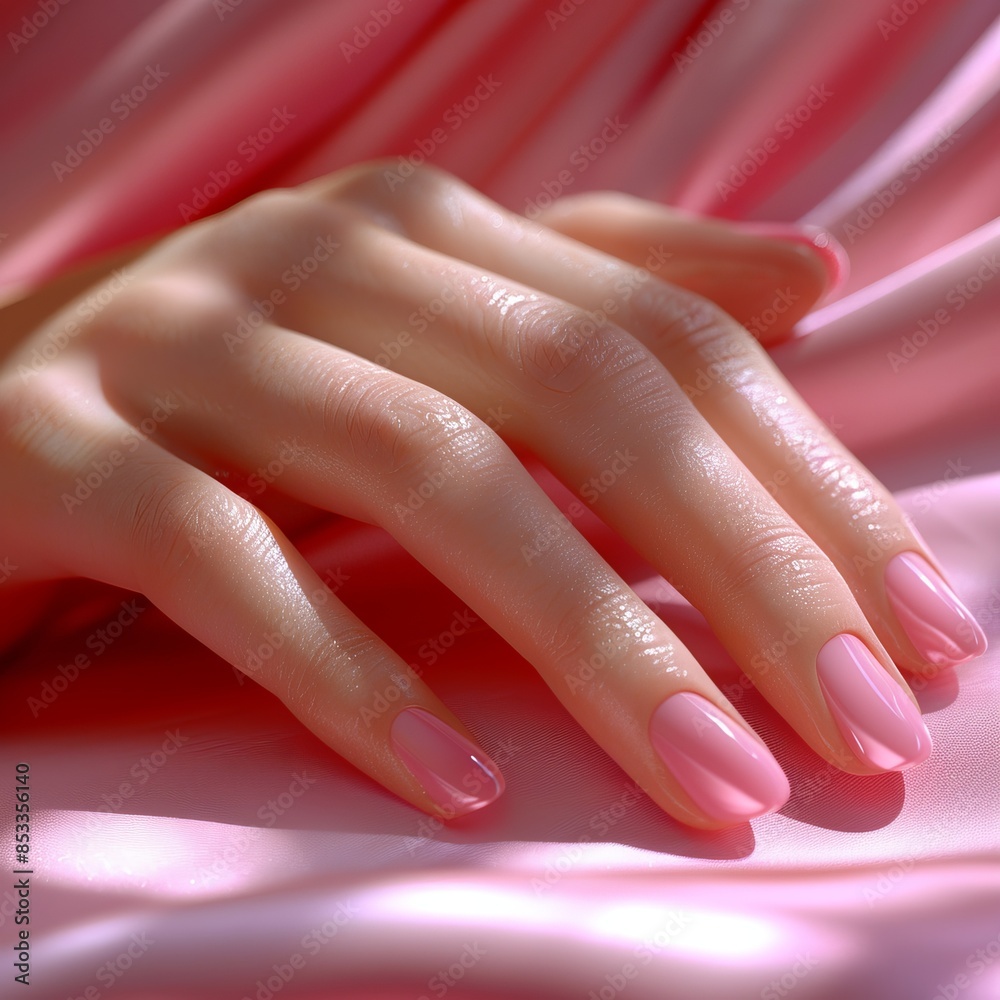 custom made wallpaper toronto digitalCloseup image of beautiful woman's hands with light pink manicure on the nails. Skin care for hands, manicure and beauty treatment. Elegant and graceful hands with slender graceful fingers