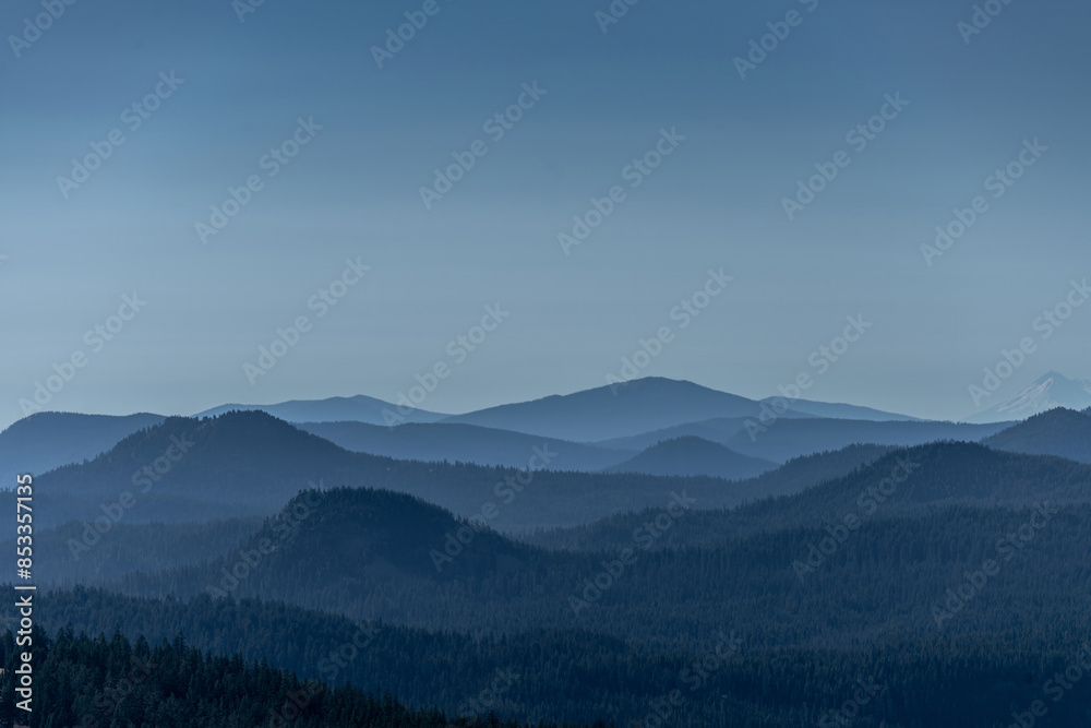 View of mountains and forest from Crater Lake National Park, Oregon, United States of America. View of mountains and forest from Crater Lake National Park, Oregon, United States of America.