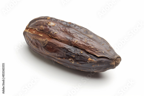 Wallpaper Mural Single Cacao Cocoa Bean on Solid White Background, Chocolate Torontodigital.ca