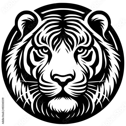 Silueta de cabeza de tigre