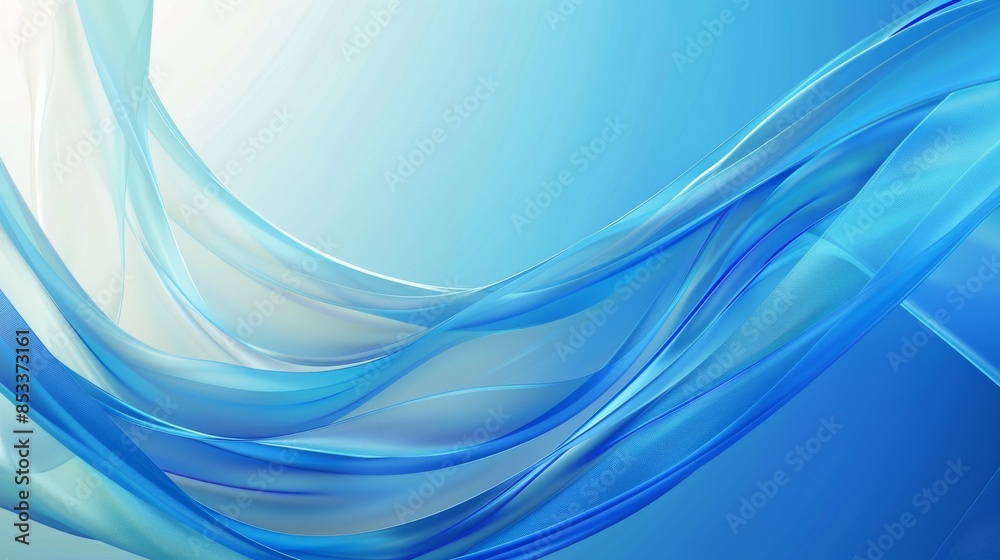 Fototapeta premium Flowing Blue Abstract Waves