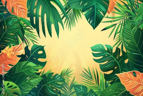 Wallpaper Mural Summer Background illustration created with Generative AI Torontodigital.ca