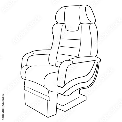 Airplane First Class Seat  Outline