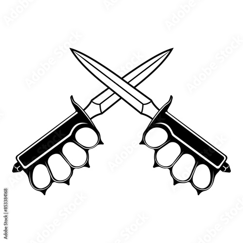Brass Knuckles Knife Logo