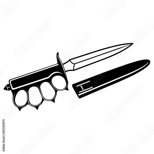 Brass Knuckles Knife