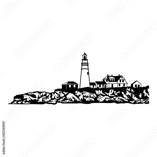 Cape Cod Coastal Town Lighthouse