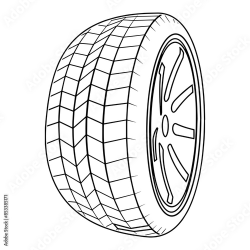 Car Tire Outline