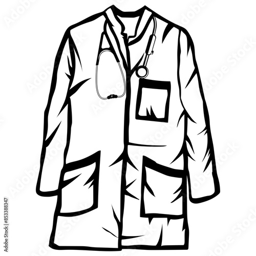 Doctor Coat and Stethoscope Doctor Medical Doctor Coat