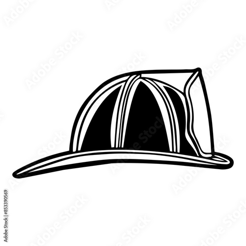 Firefighter Helmet Side View Design