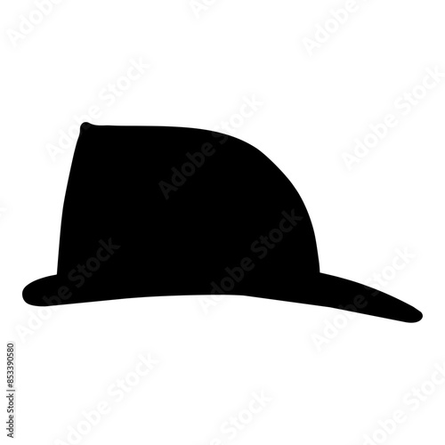 Firefighter Helmet Side View Silhouette