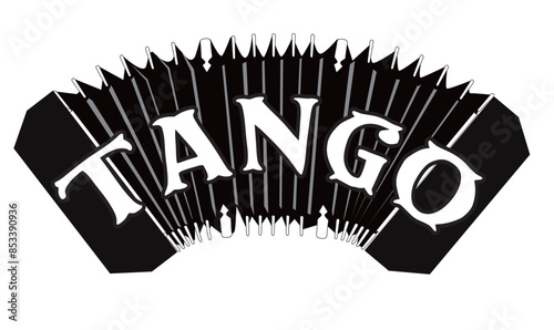 Tango Bandoneon logo instrument for playing argentine tango photo