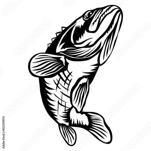 Fishing Logo Angling Grass Carp photo