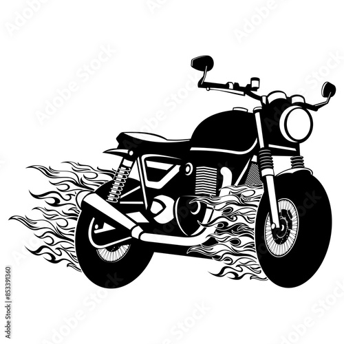 Flaming Motorcycle Wheels Motorcycle, Motorcycle Logo Motorbike Motorcycle photo