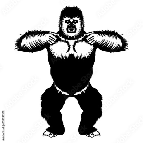 Gorilla Beating Chest