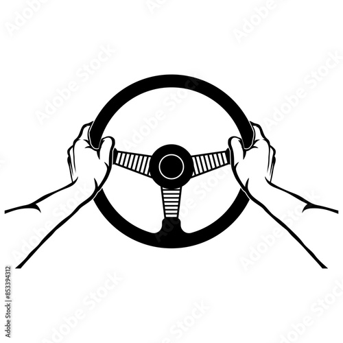 Hands Driving Car Wheel