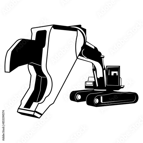 Heavy Equipment  Hydraulic Excavator with Shear Core