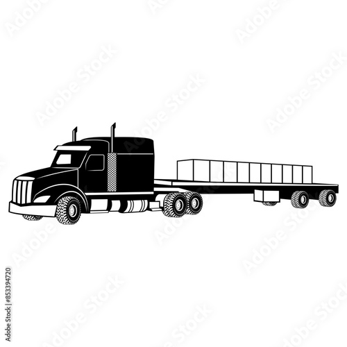 Heavy Equipment Truck Construction Material Trailer