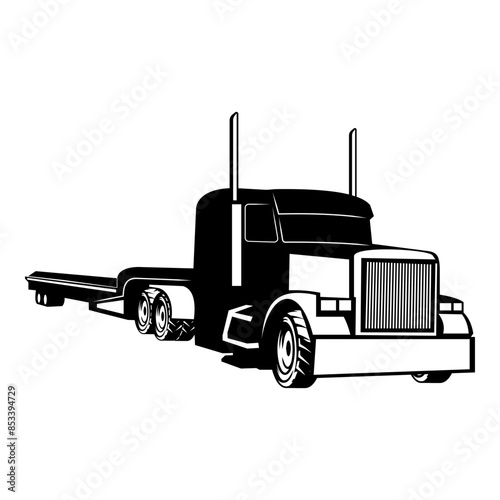 Heavy Equipment Truck Lowboy Trailer