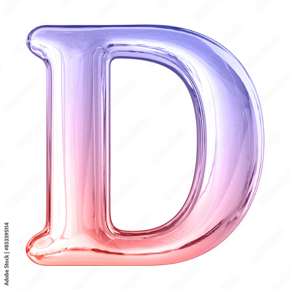 Gradient 3D Font Letter D uppercase Gradient 3D Font Letter D uppercase