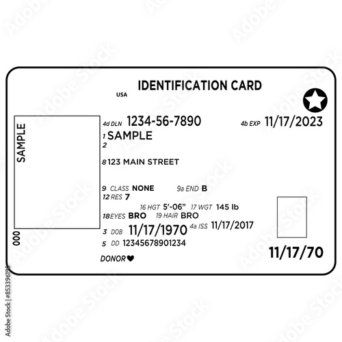ID Template United States