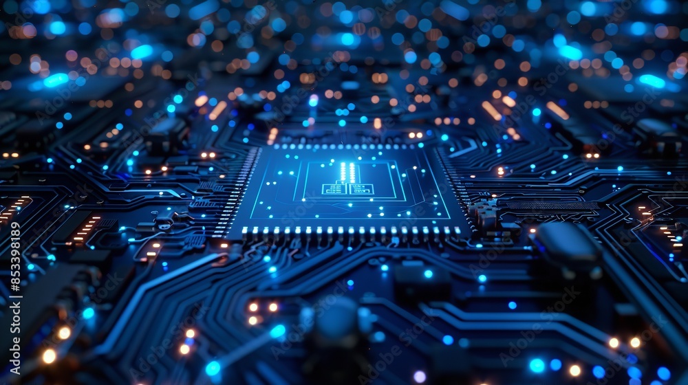 Abstract Digital Background with Circuit Line Elements Abstract Digital Background with Circuit Line Elements