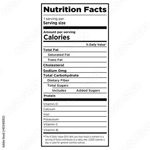 Nutrition Facts Empty Template Food Label Nutrition Label Nutrition Facts
