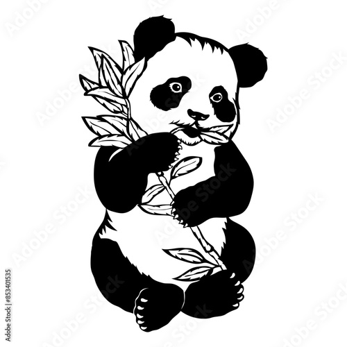 Panda Eating Bamboo