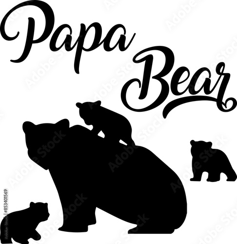 Papa Bear Dad, Father Fathers Day Papa Bear